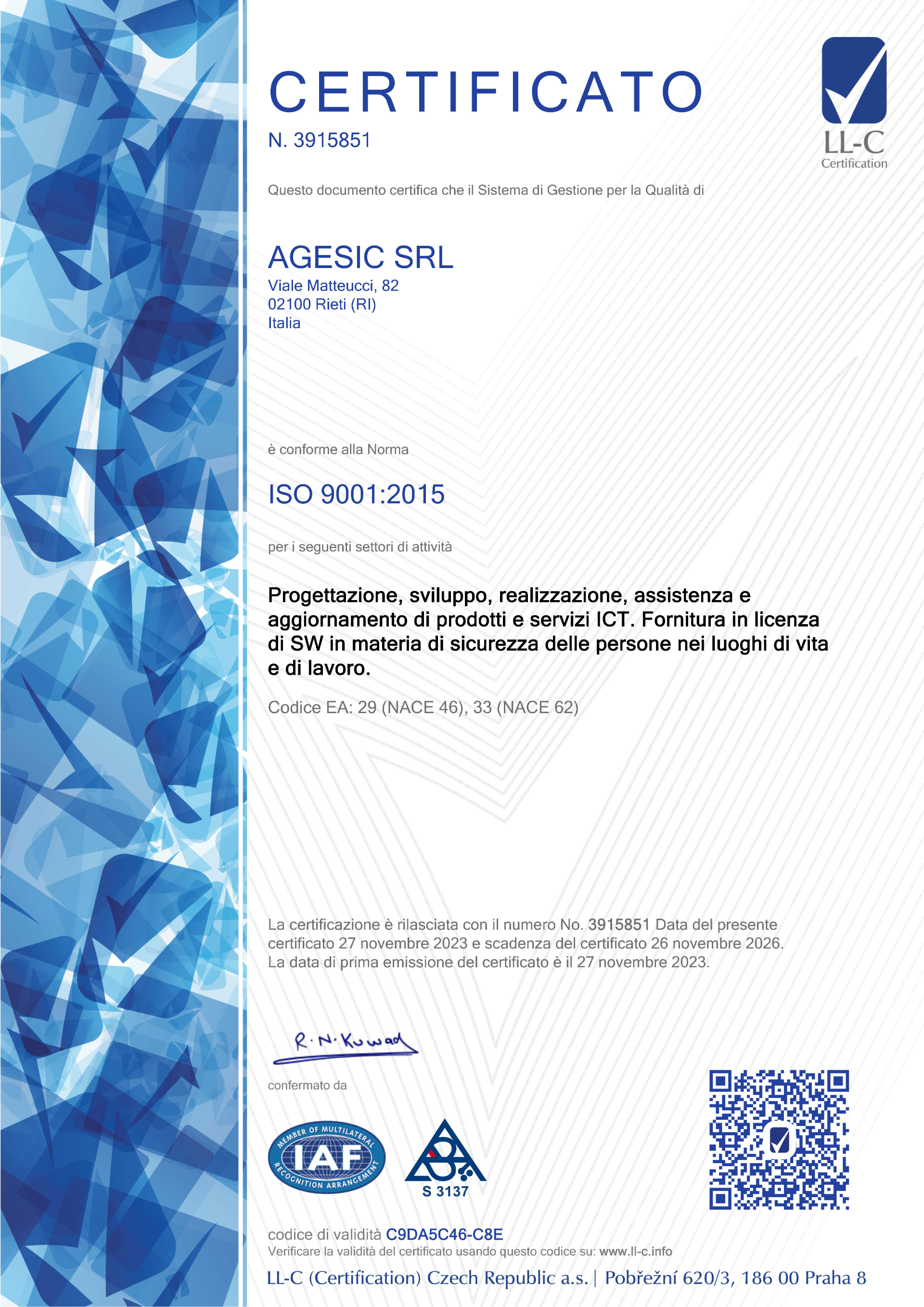 Certificazione ISO 9001